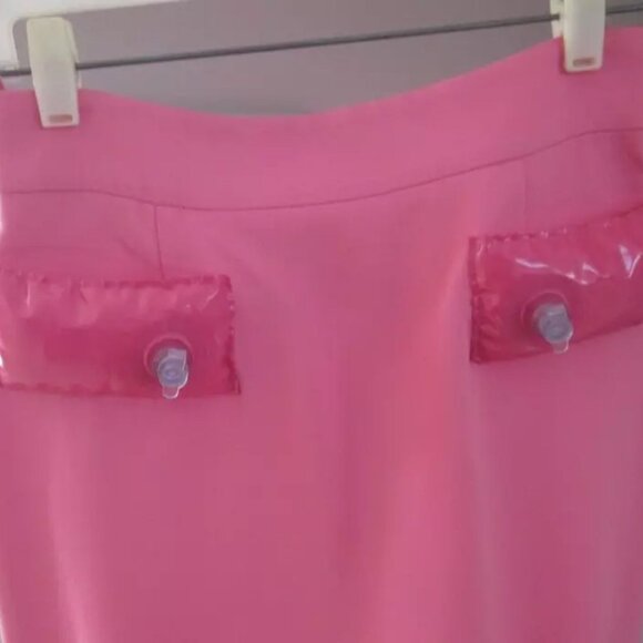MOSCHINO COUTURE POOL INFLATABLE BARBIE PINK SKIRT ONLY IT40 USA 6 2023 RUNWAY - Picture 4 of 16